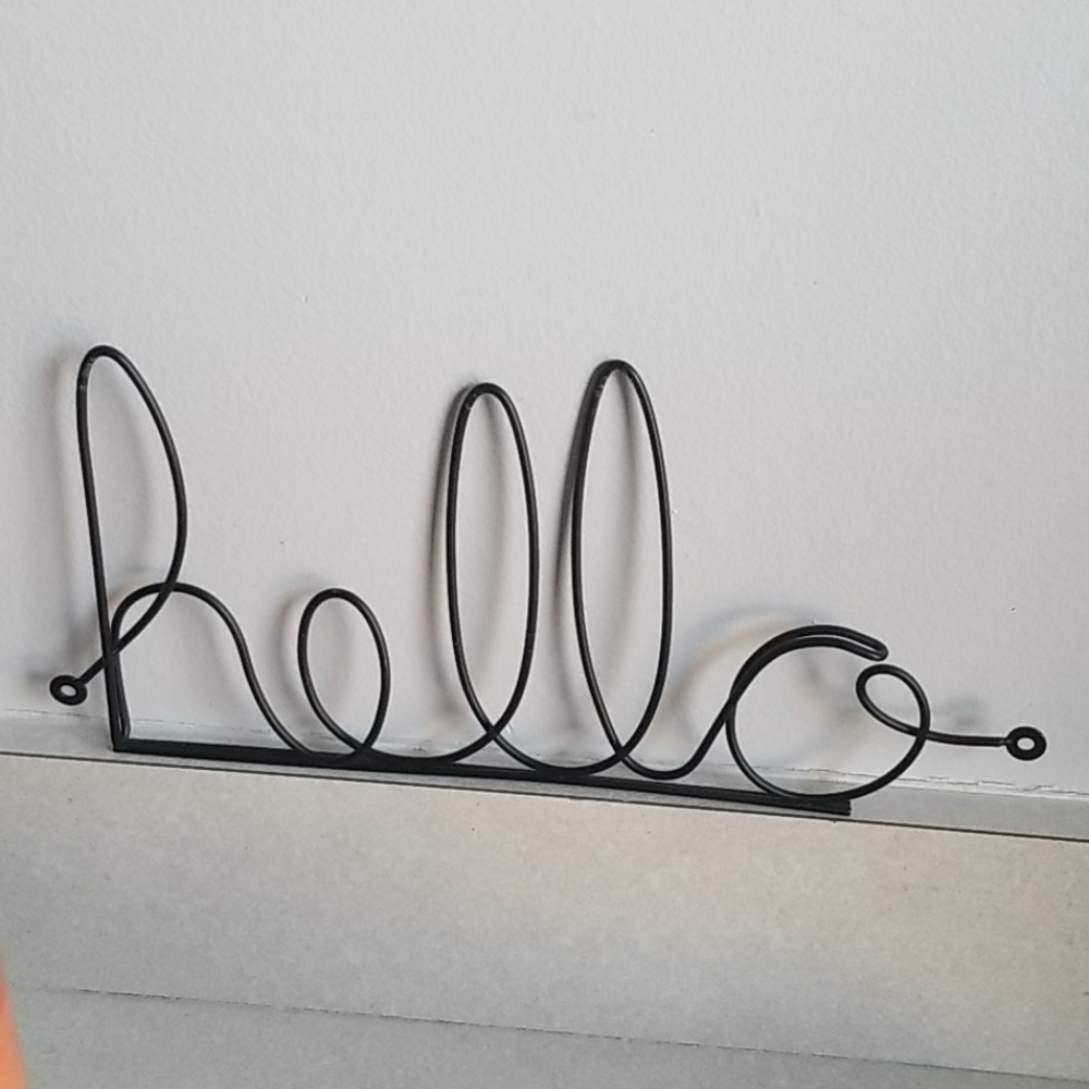 Metal wall decor. Hello!